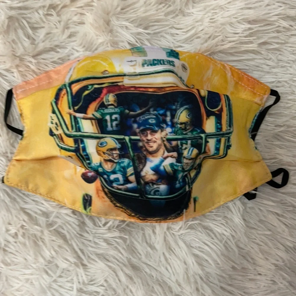 New Aaron Rodgers GB Packers face mask